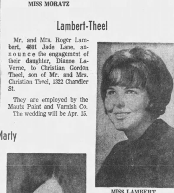 Christian and Dianne LaVerne Theel, marriage announcement